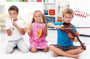School-Age Kids with instruments